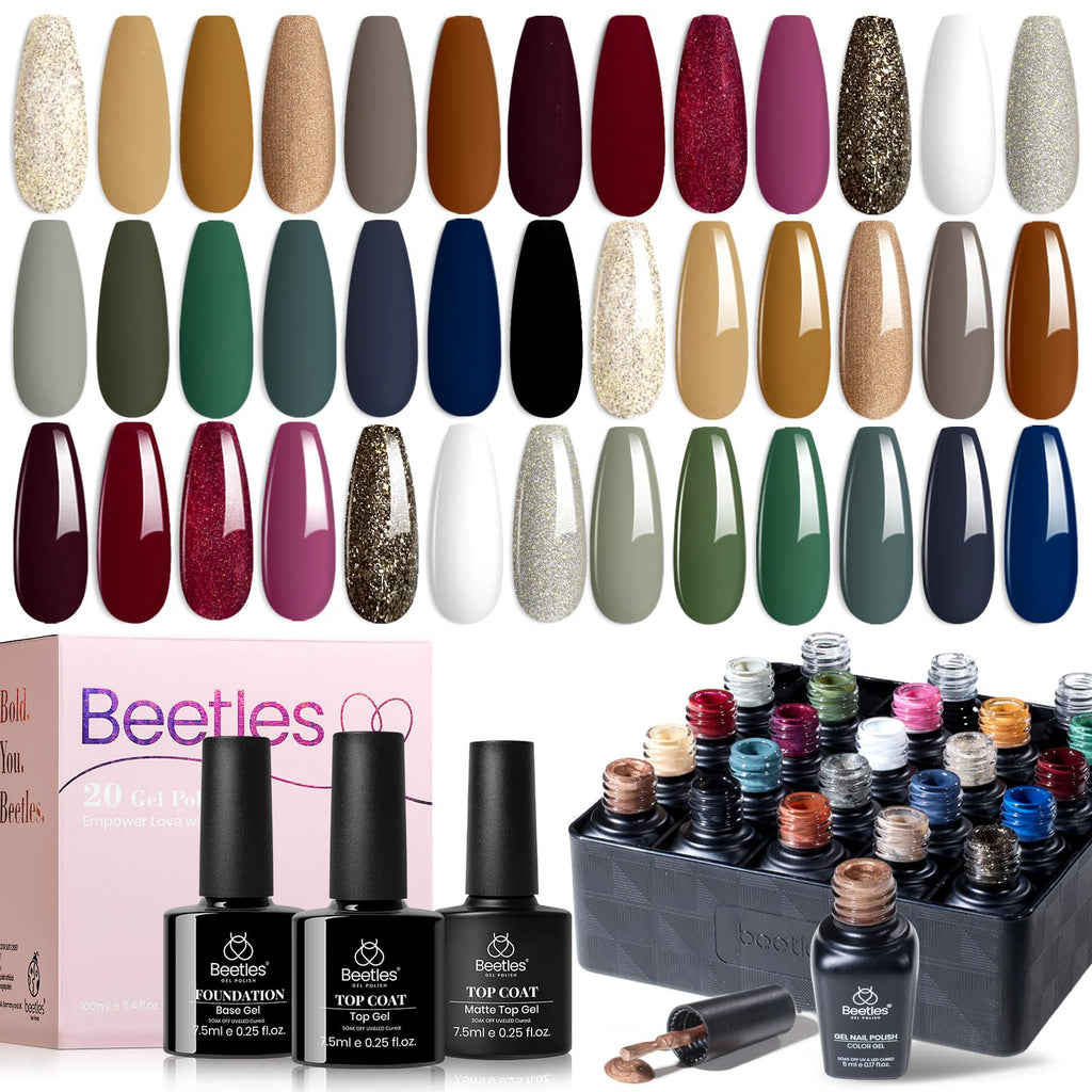 Beetles Gel Polish Sonata – 20-Color Fall Collection Kit (Soak Off UV/LED)