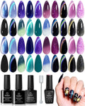 Beetles Chameleon Gel Set — 20 Colors, Cat Eye & Temperature Shift