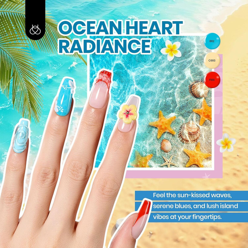 Beetles Gel Nail Polish Set - 44 PCS Fairy Tale Town Collection with 36 Color Gels + 4 Top Coats + Base Coat