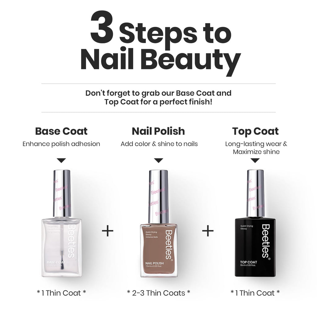 Beetles Fall Nail Polish Set Coconut Mousse – 6 Colors, Quick Dry, Nude Browns