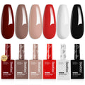 Beetles HEMA-Free Gel Nail Polish Set – 6 Colors (15ml) | Safe, Low Odor