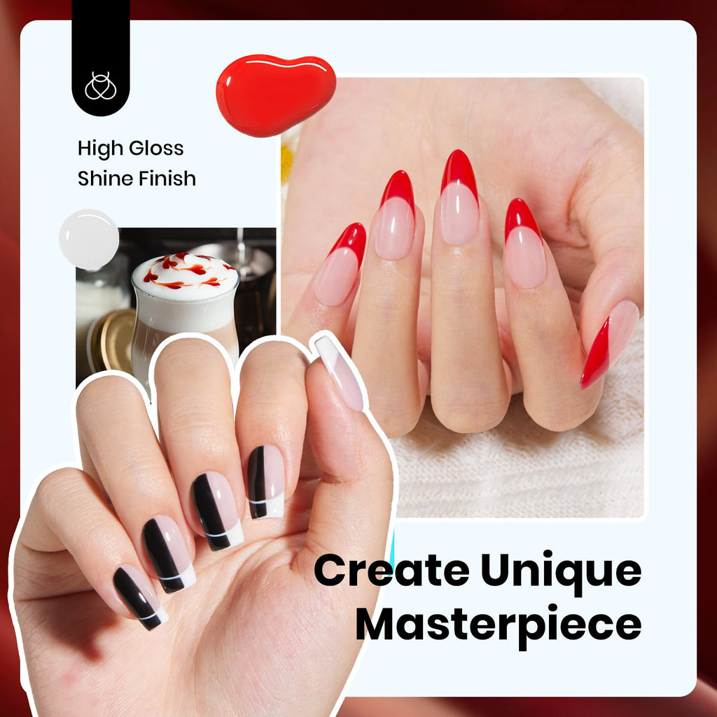 Beetles HEMA-Free Gel Nail Polish Set – 6 Colors (15ml) | Safe, Low Odor