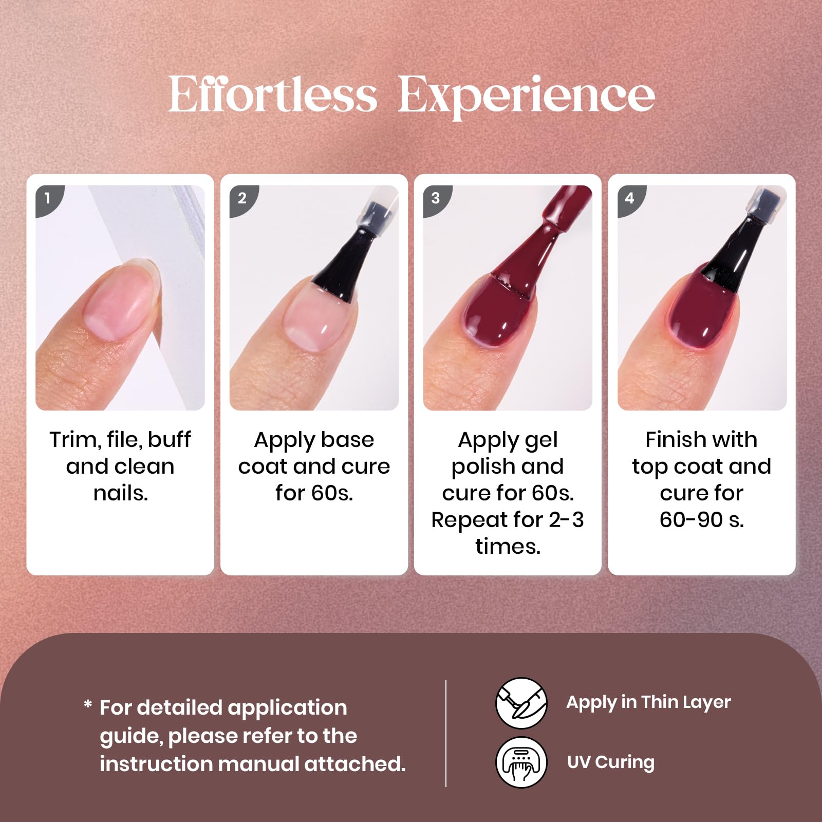 Beetles Gel Polish Set Verse of Roses – 23Pcs with 20 Shades + Base/Top Coats