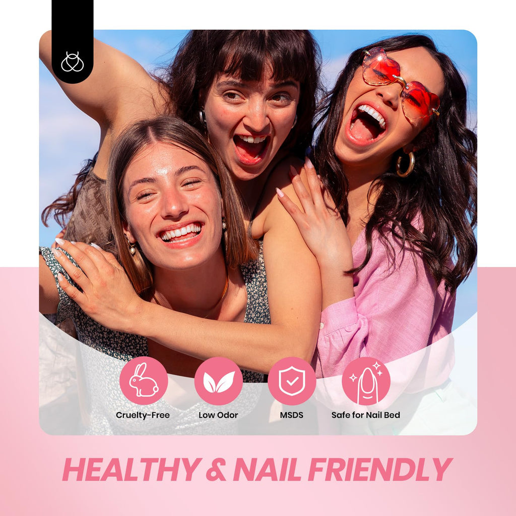 Beetles Jelly Gel Nail Polish Set – Ballet Dress 6-Color Milky Pink Nude Jelly Gel Kit | Soak Off UV