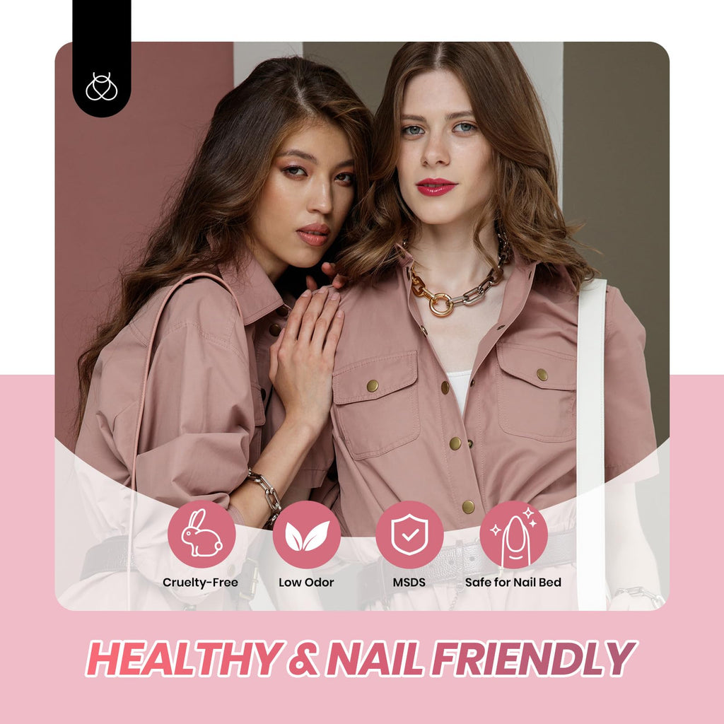 Beetles Jelly Gel Nail Polish Set – 6 Neutral Colors for Sheer Nude to Brown