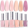 Beetles Jelly Nail Polish Set Velvet Glow – 6 Colors Quick-Dry, Long-Lasting Shine
