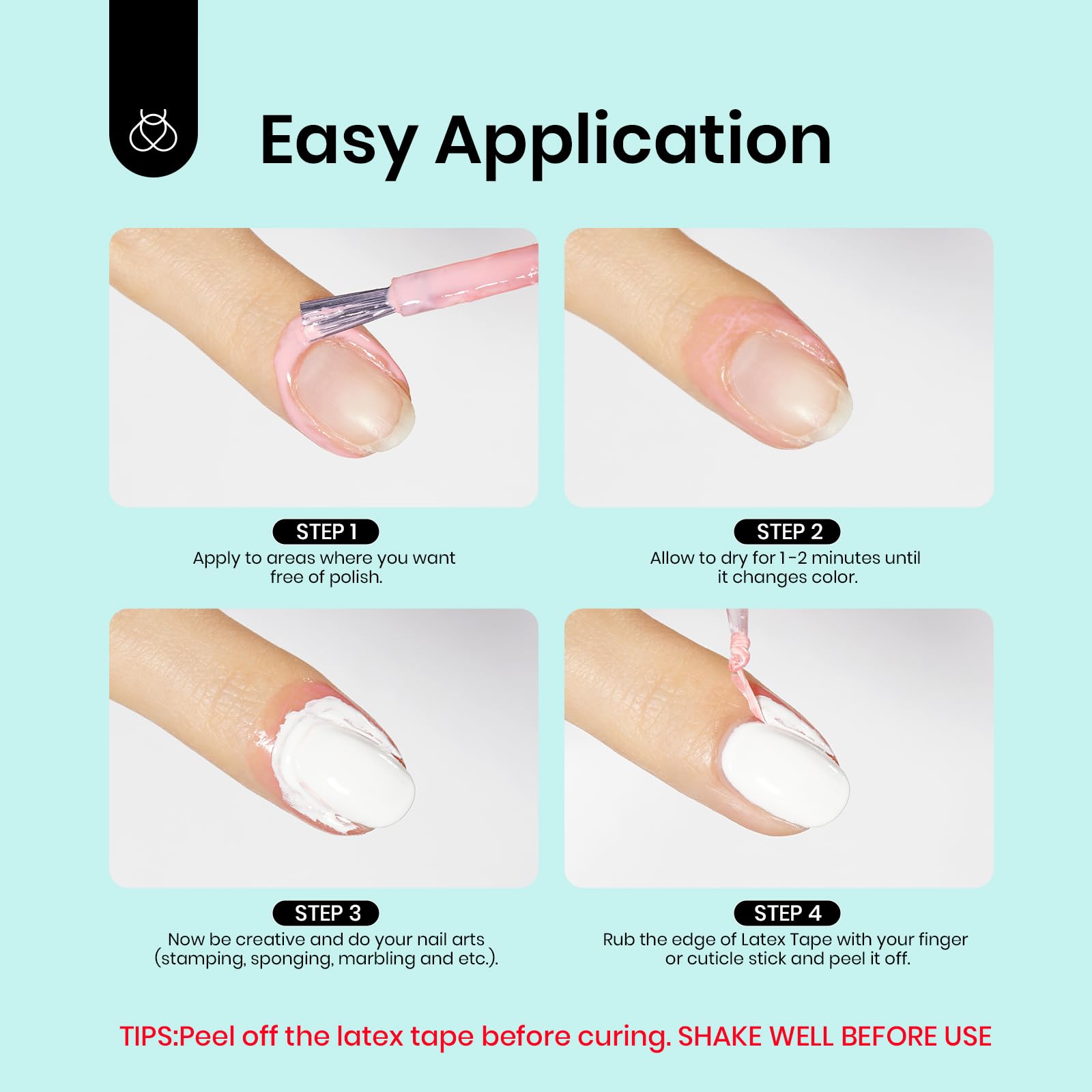 Beetles Liquid Latex for Nails 30ml – White & Pink Peel-Off Cuticle Guard & Nail Art Barrier