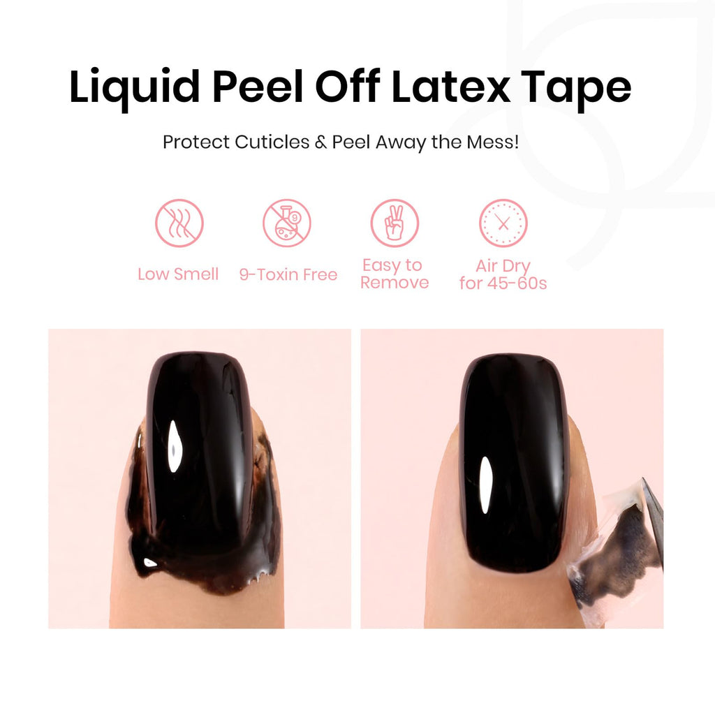 Beetles French Tip Tool Stamp Gel Kit – Silicone Nail Stamper, Peel-Off Cuticle Guard & Gel Polish
