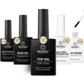 Beetles Base & Top Coat Set with Dehydrator & Primer – 5 Pcs Gel Nail Prep (Acid-Free, HEMA-Free)