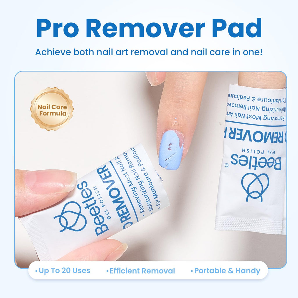 Beetles Nail Polish Remover Pads – 150 Pcs, Milk Fragrance, Portable Pro Remover Pads