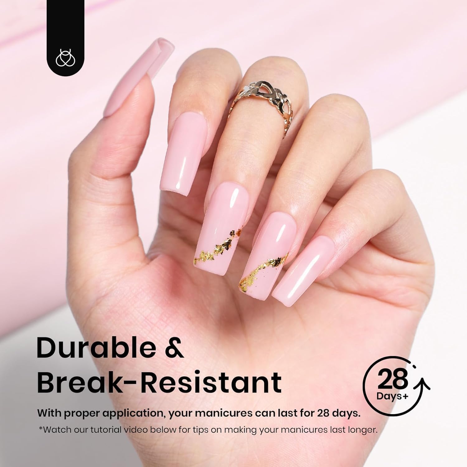 Beetles Nail Tips Medium Square | 576Pcs, 12 Sizes, Pre-Etched Soft Acrylic Nails