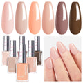 Beetles Nude Nail Polish Set (6 Pcs) – Quick-Dry Neutral Pink-Brown Shades | Salon-Quality, Coconut Mousse