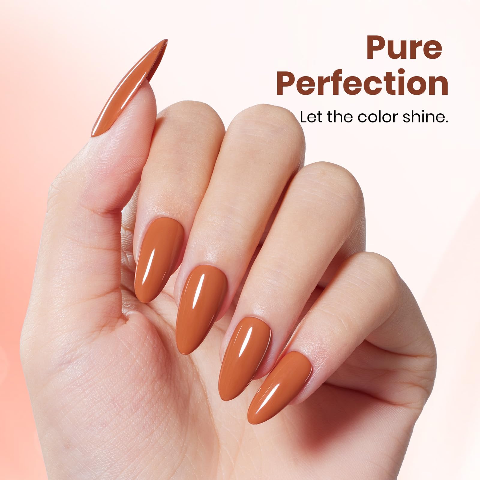 Beetles Orange Gel Nail Polish – 15ml Soak-Off, Dark Orange, UV/LED Cure