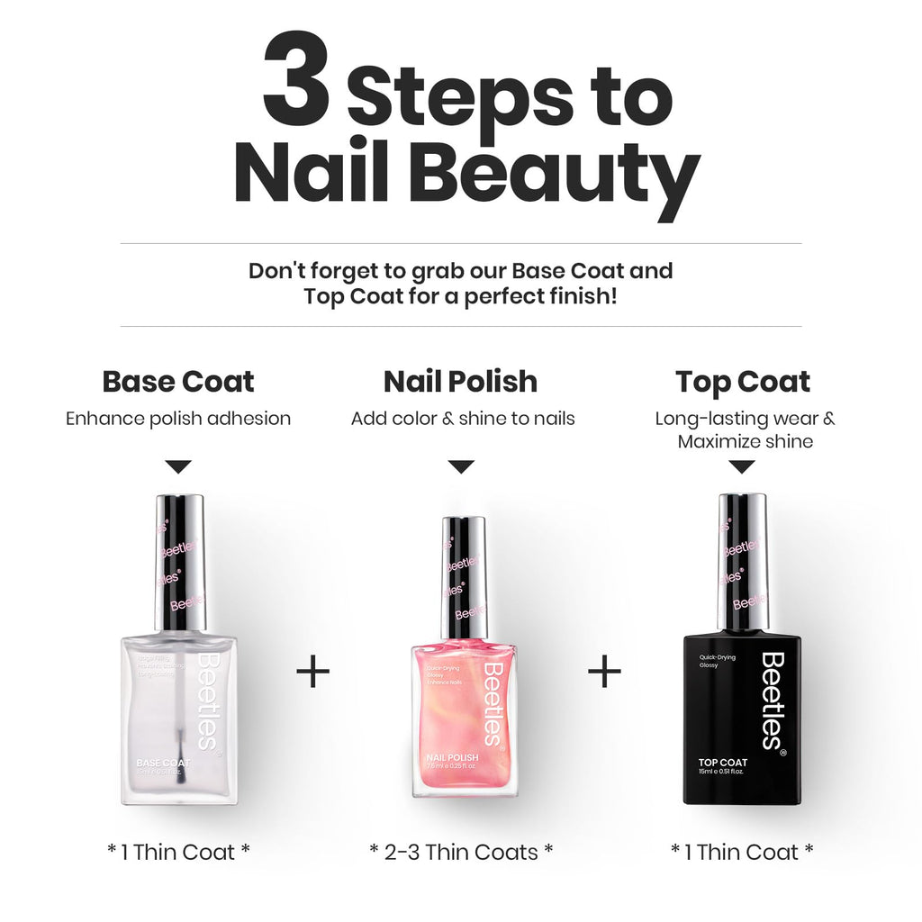 Beetles Pearl Nail Polish Set Mermaid Glow – 6-Color Shimmer Quick-Dry