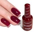 Beetles Pro Red Gel Polish Make It Happen – Dark Burgundy Wine 20ml | UV Lamp Cure, Long-Lasting Shine