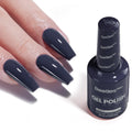 Beetles Pro Blue Gel Polish - Under The Radar Navy Dark Gray 20ml | UV Lamp Cure, Long-Lasting Shine
