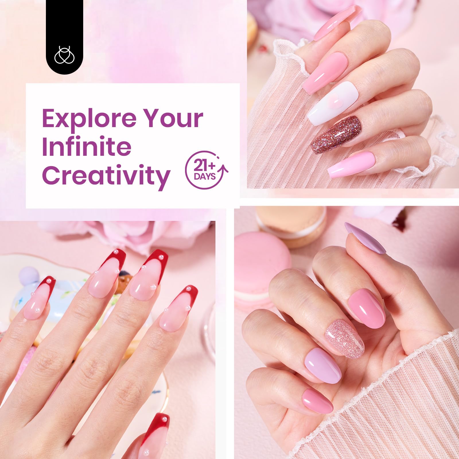 Beetles Gel Polish Dip Powder Nail Kit Starter – Modern Muse Collection, 20 Colors + Base Top Activator