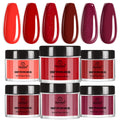 Beetles Red Dip Powder Nail Kit – 6 Red Glitter Colors, No Lamp Needed