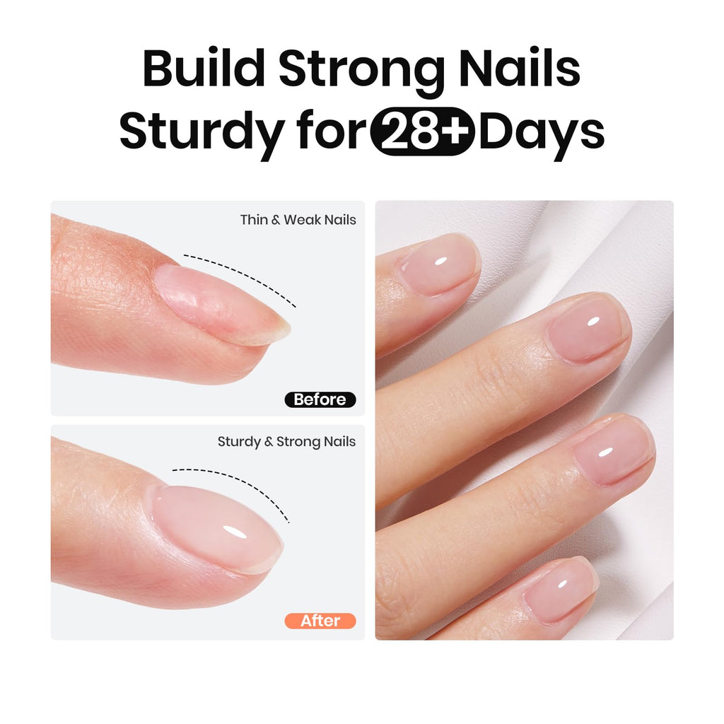 Beetles Rubber Base 15ml – Clear Builder Gel for Nail Strengthening, Thickening & Sculpting (Soak Off)