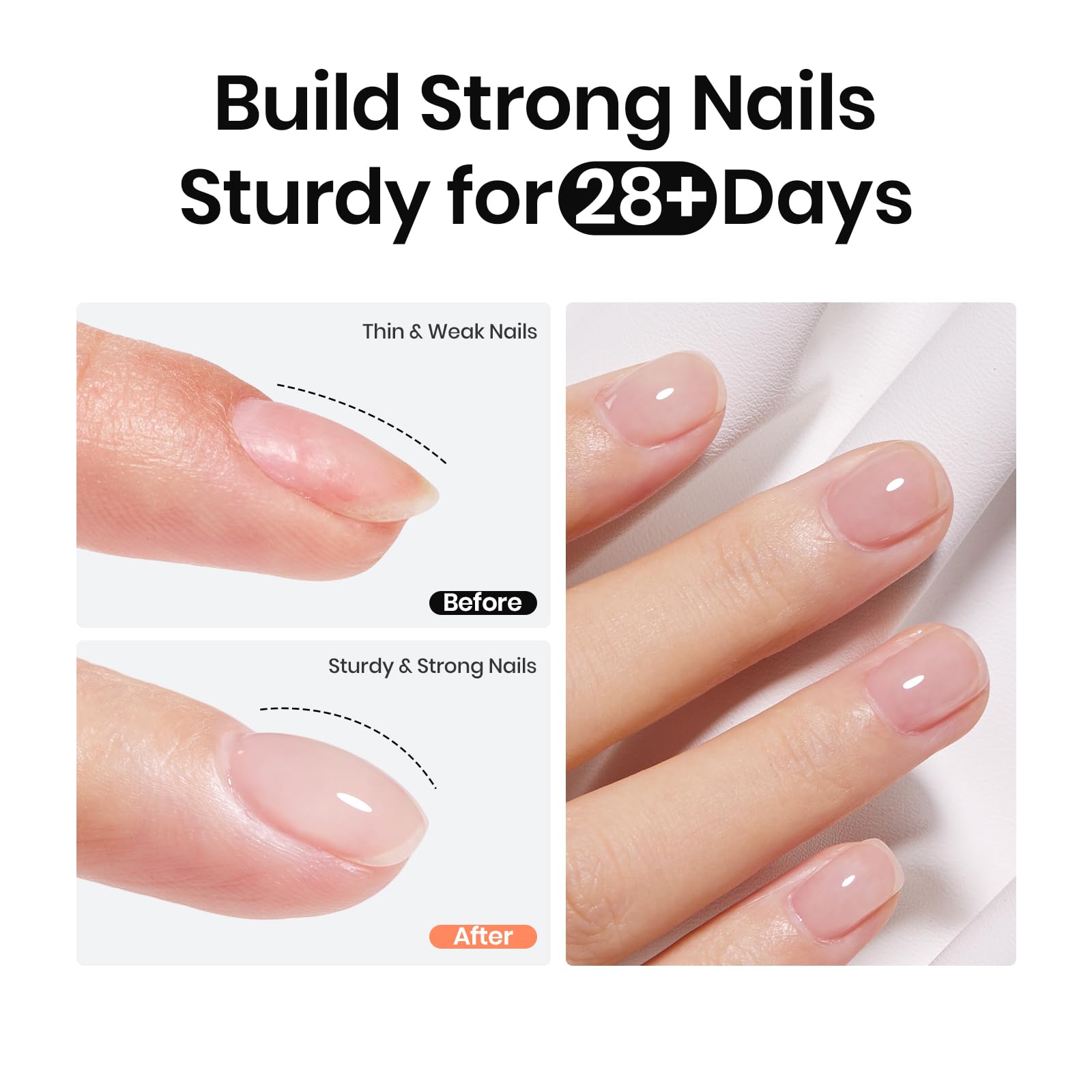 Beetles Rubber Base 15ml – Clear Builder Gel for Nail Strengthening, Thickening & Sculpting (Soak Off)