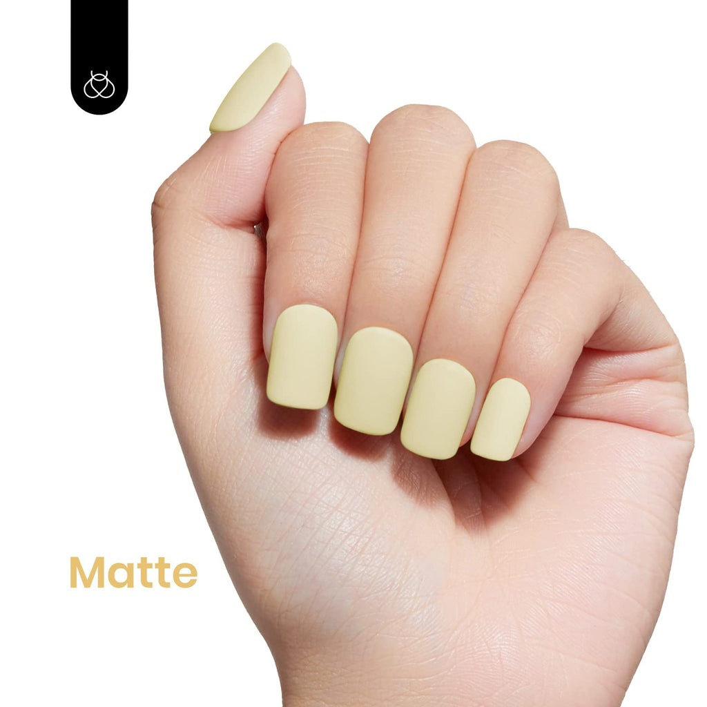 Beetles Yellow Gel Polish – Lemon Cheese | 15ML Pastel Yellow Gel Nail Polish for Spring, Soak Off UV/LED