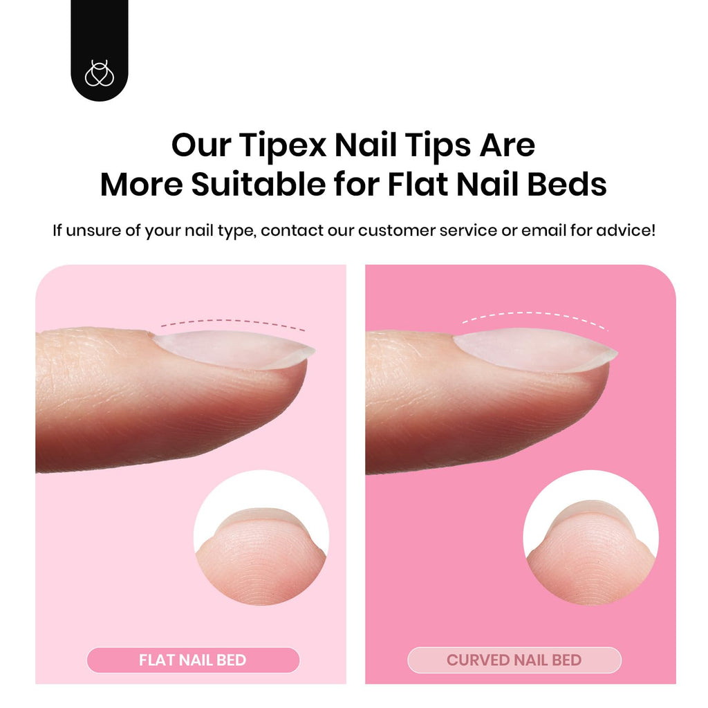 Beetles Tipex Gel Nail Kit – 224 Pre-Built Tips, 16 Sizes, Mini UV Lamp & Glue