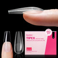 Beetles Tipex Instant Apex Nail Tips – Medium Coffin, 192 Pcs, Pre-Built & Pre-Etched