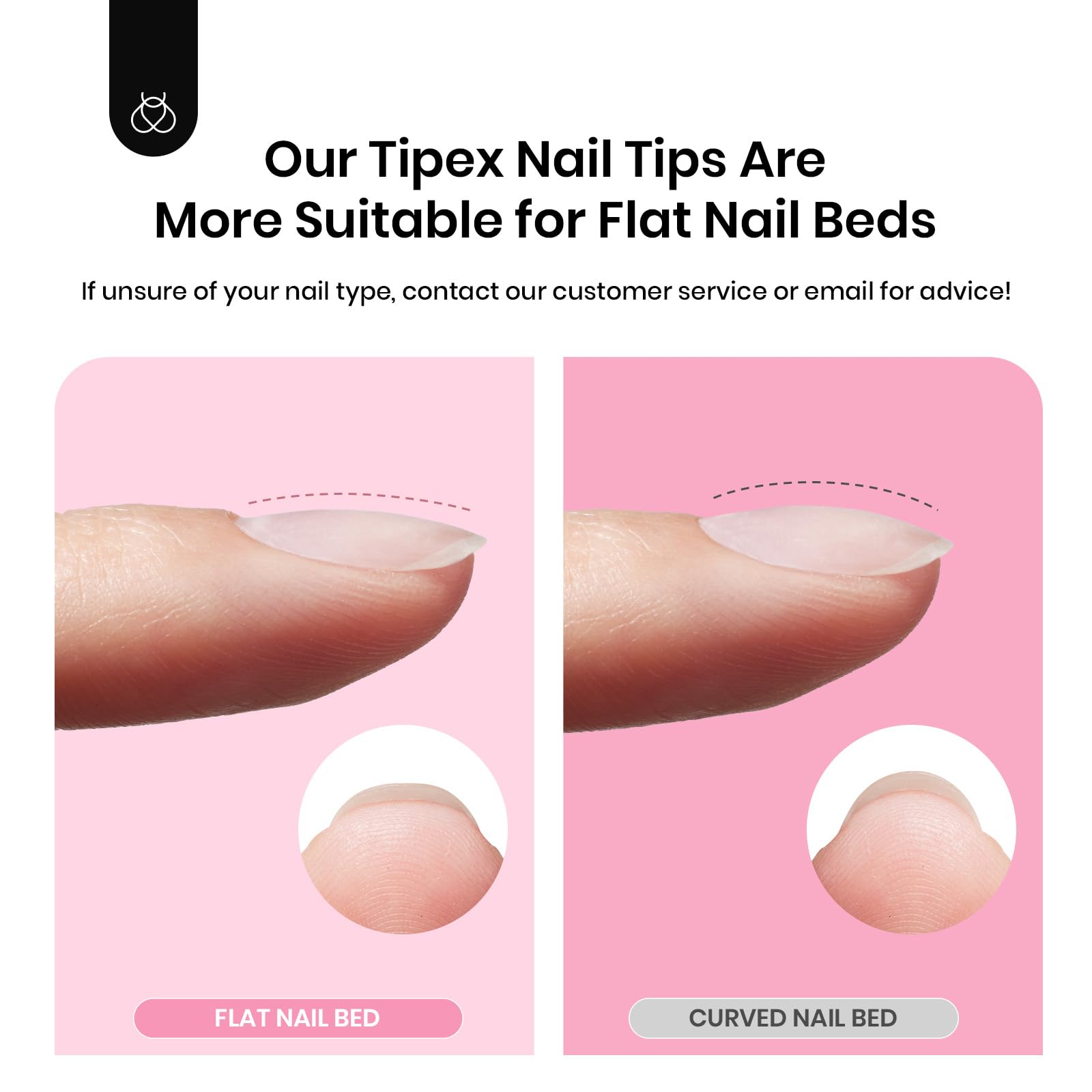Beetles Tipex Instant Apex Nail Tips Kit – Almond Short, 224Pcs (16 Sizes) with Mini UV Lamp