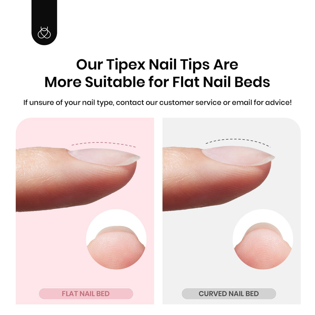 Beetles Tipex Instant Apex Nail Tips – Long Stiletto, Pre-Built & Pre-Etched, 192Pcs, 16 Sizes