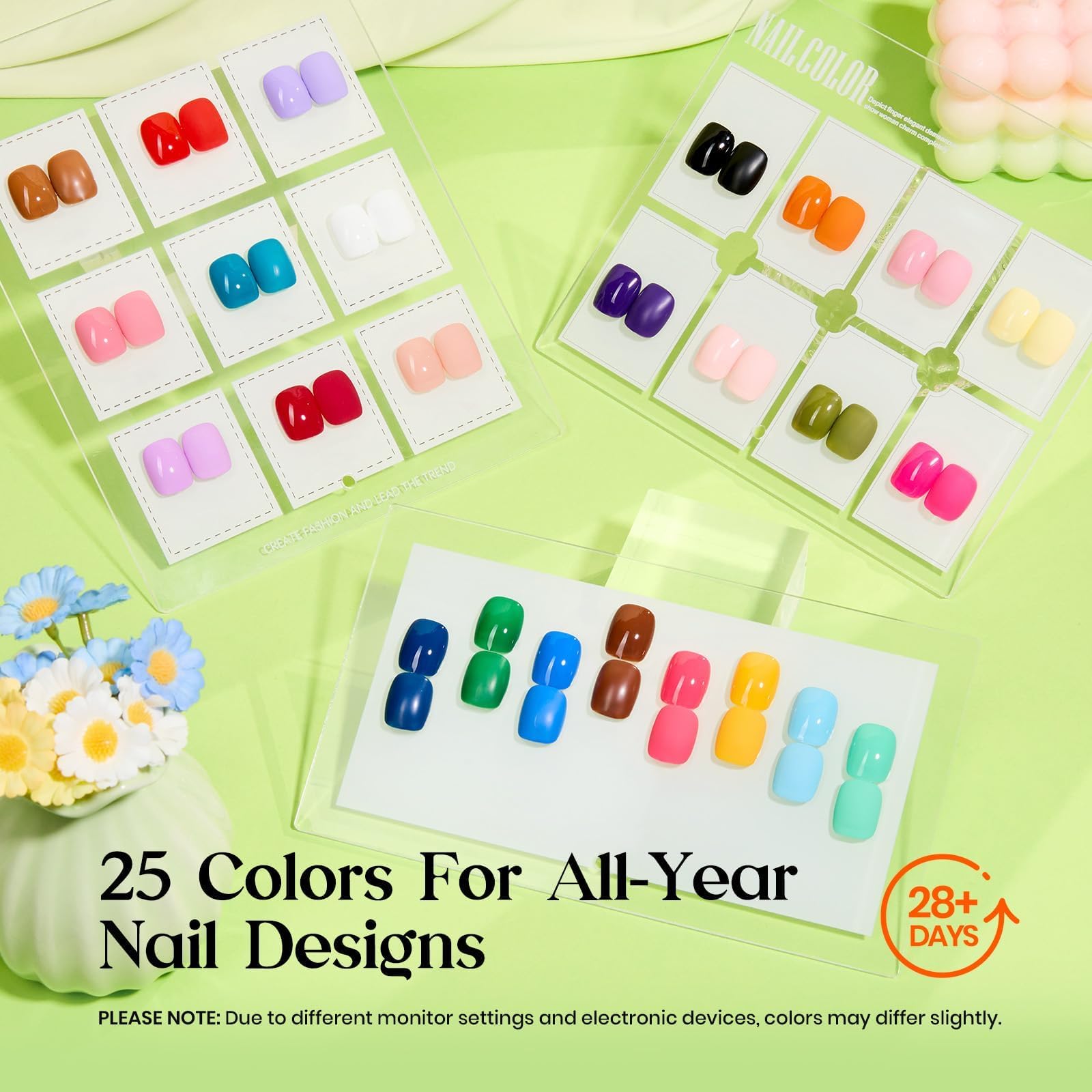 Beetles Gel Nail Polish Kit with UV Light – 25 Colors Valentine Set, 45 Pcs DIY Manicure Kit