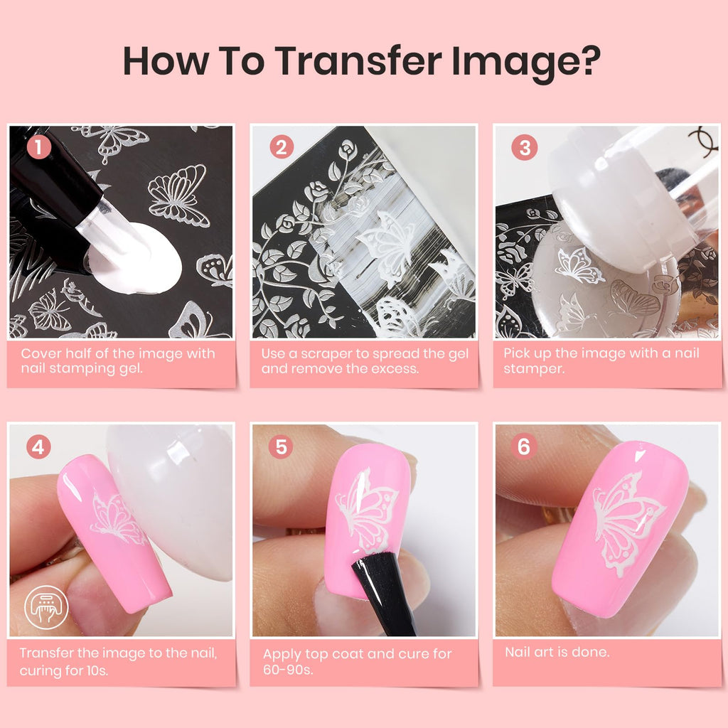 Beetles French Tip Tool Stamp Gel Kit – Silicone Nail Stamper, Peel-Off Cuticle Guard & Gel Polish