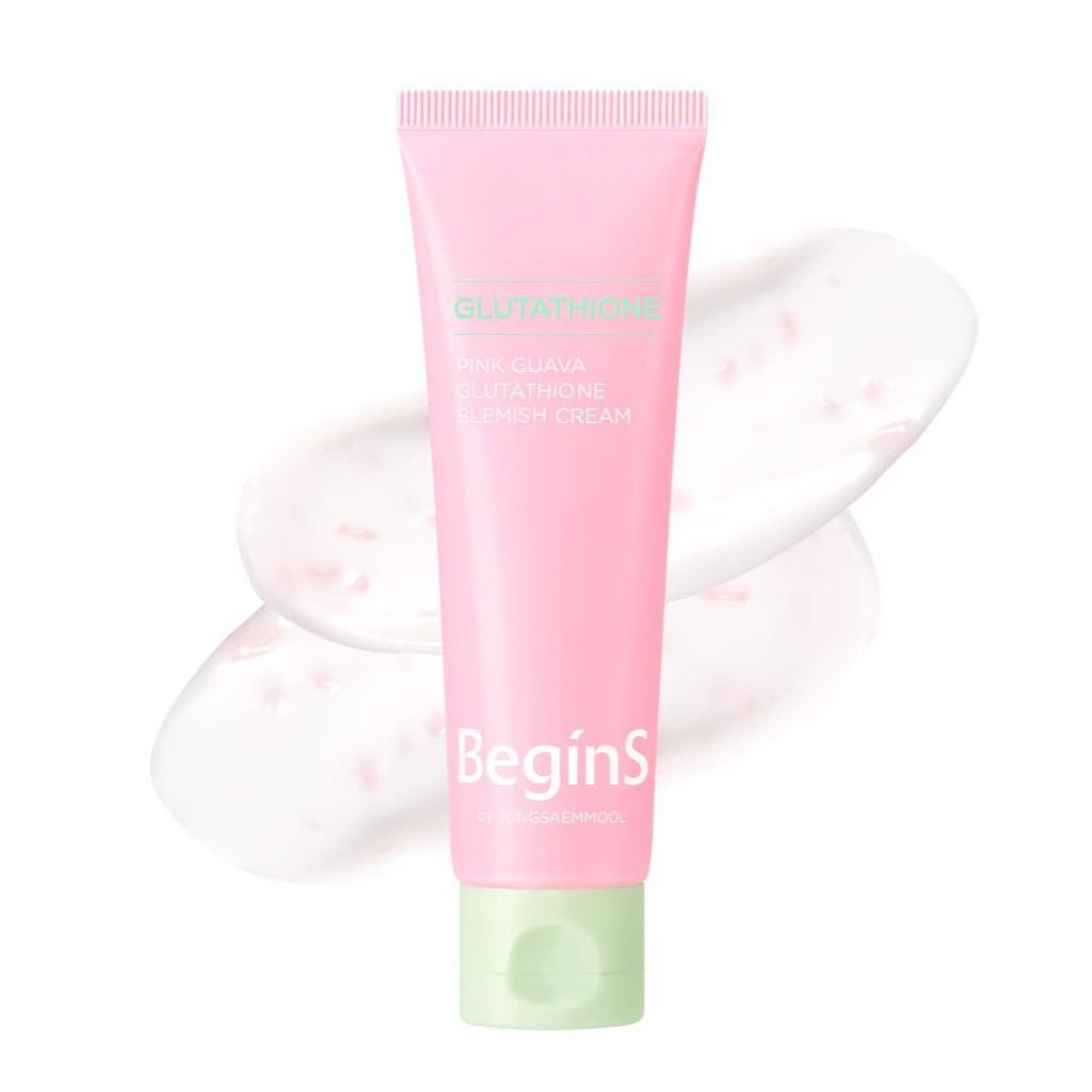 BeginS by JUNGSAEMMOOL Pink Guava Glutathione Blemish Cream – Lightweight Moisturizer with 99% Glutathione, Niacinamide & Vitamin C