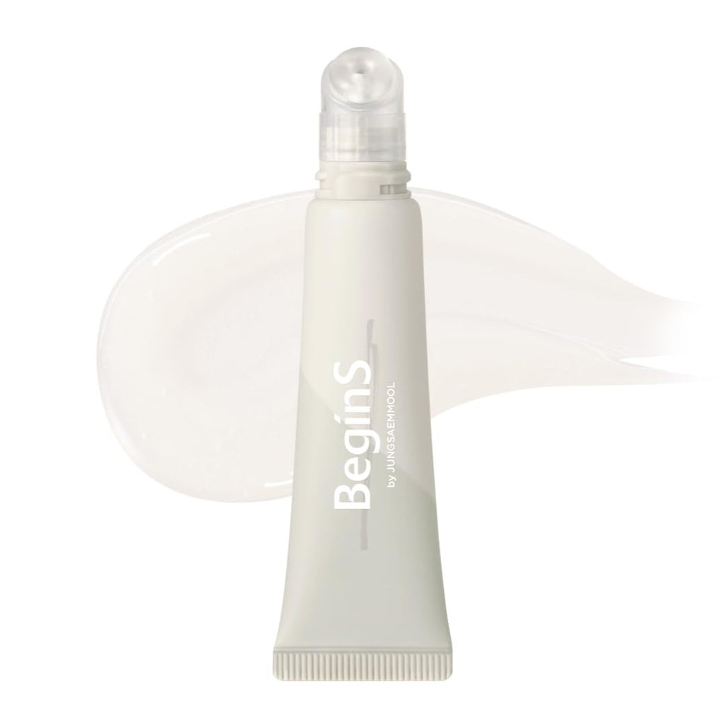 BeginS Lip Care Oil Clear – Vegan Hydrating Lip Oil with Jelly Massager (0.34 fl oz)