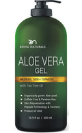 Being Naturals Aloe Vera Gel – Pure Organic Moisturizer with Matrixyl 3000 & Turmeric (16.9 oz)
