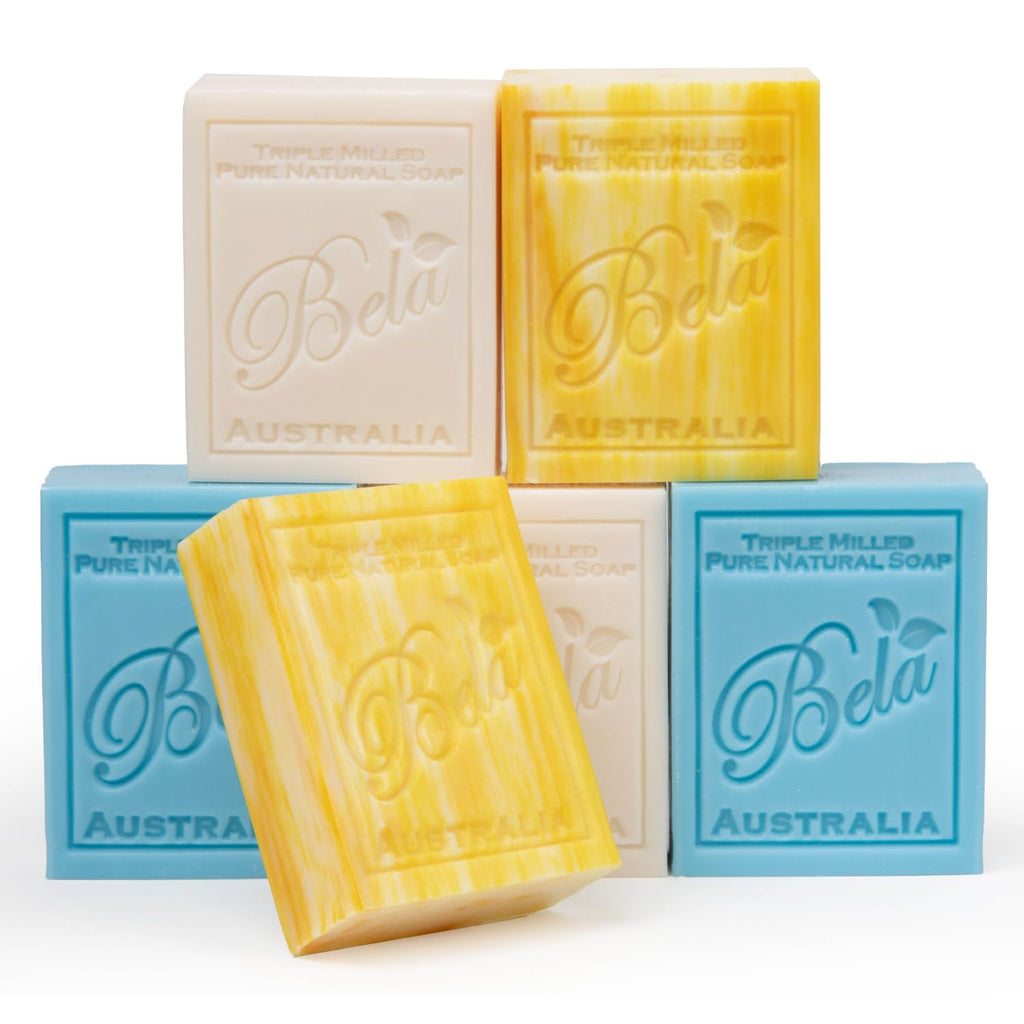 BELA Soap Bar Variety Pack – Goat Milk, Honey & Sea Salt, Triple Milled