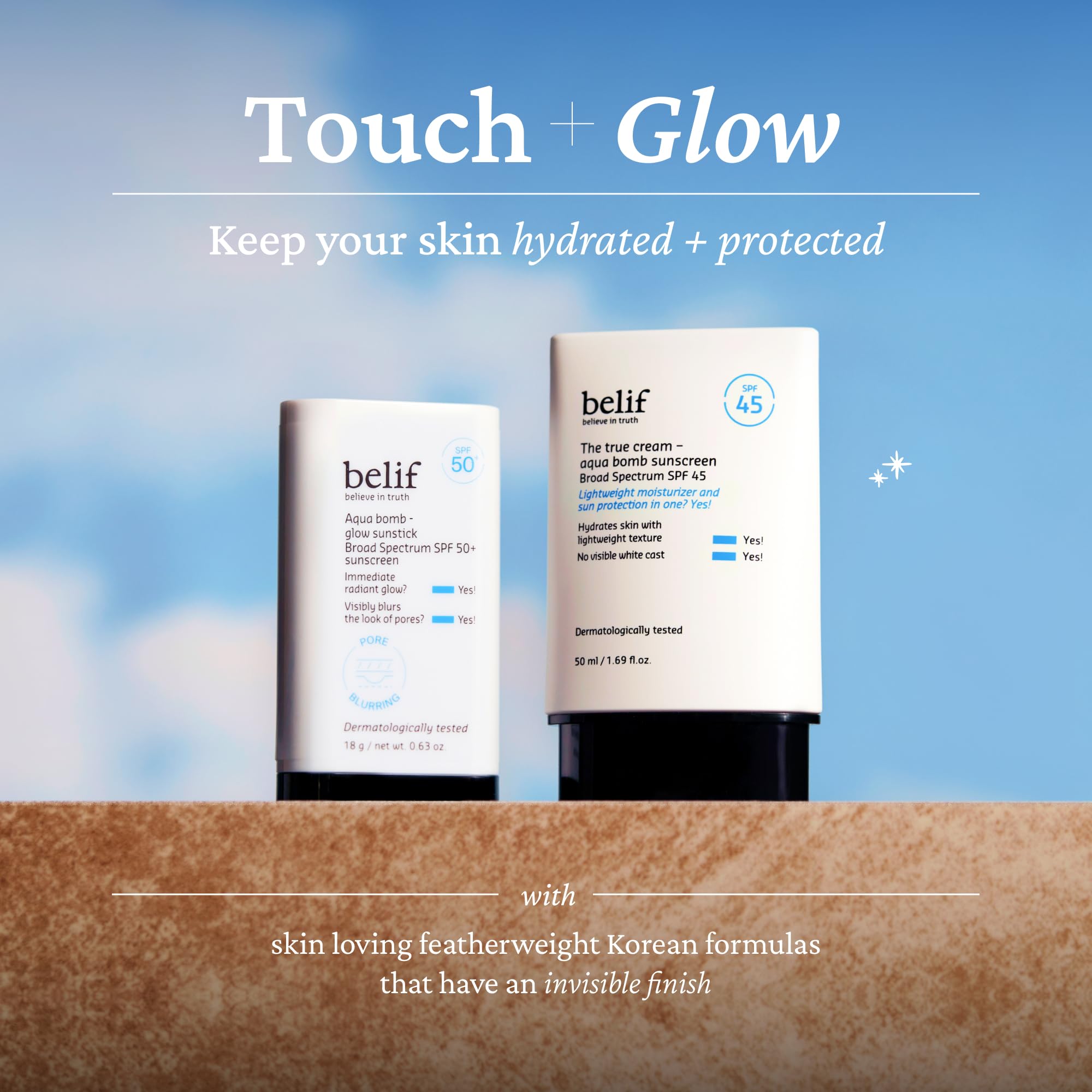 belif Aqua Bomb SPF 45 Niacinamide Sunscreen | Hydrating, No White Cast, Lightweight SPF 45