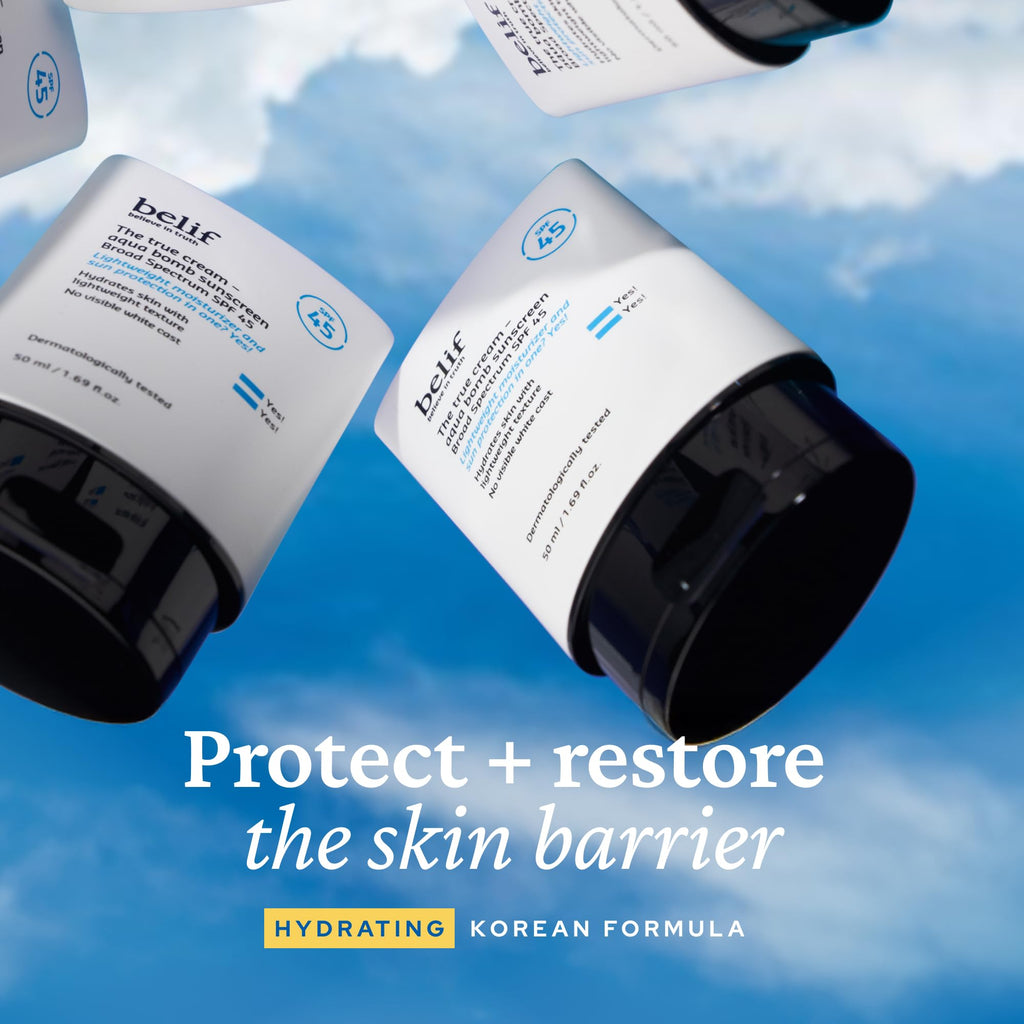 belif Aqua Bomb SPF 45 Niacinamide Sunscreen | Hydrating, No White Cast, Lightweight SPF 45