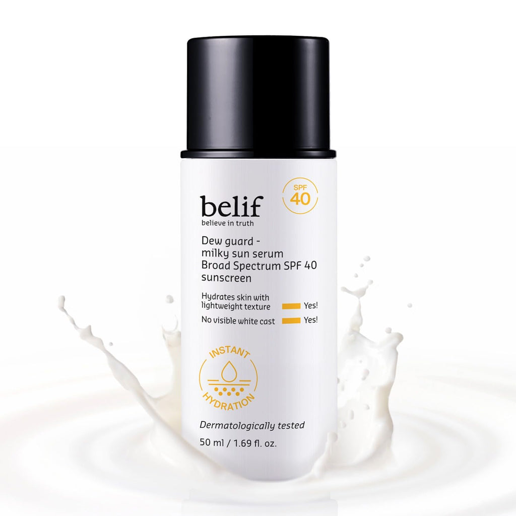 belif Milky Niacinamide Sunscreen SPF 40 – Lightweight, Invisible Sun Serum with 7 Types of Hyaluronic Acid