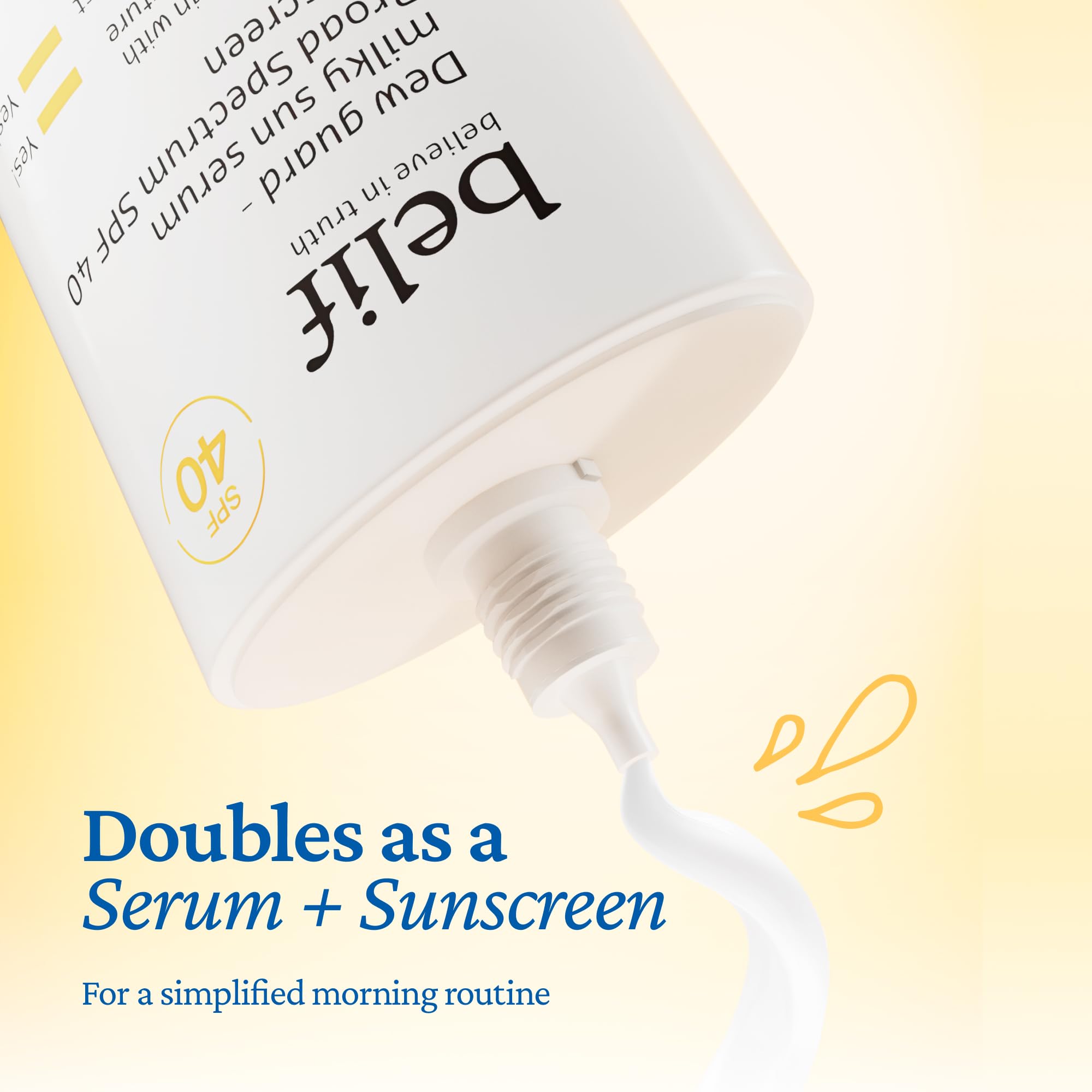 belif Milky Niacinamide Sunscreen SPF 40 – Lightweight, Invisible Sun Serum with 7 Types of Hyaluronic Acid