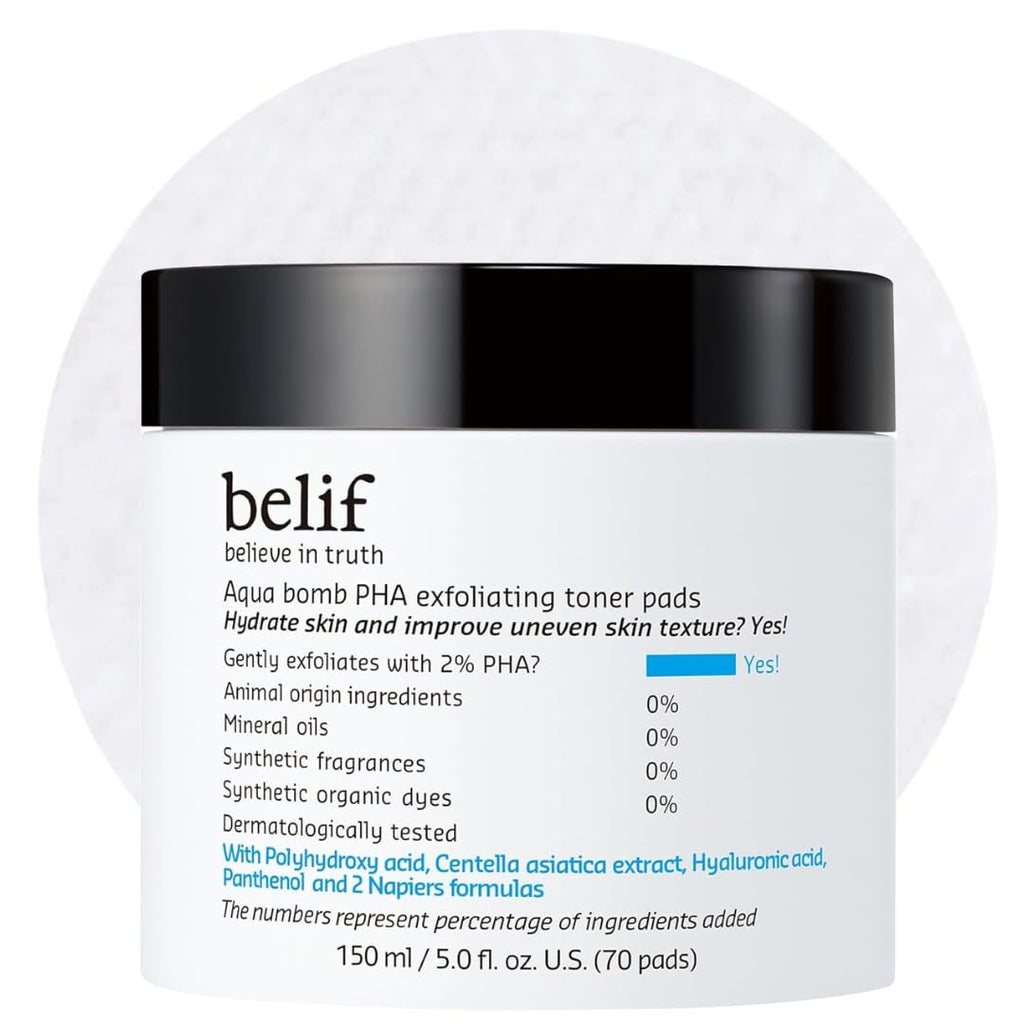 belif PHA 2% Toner Pads – Gentle Exfoliation & Hydration for Sensitive Skin