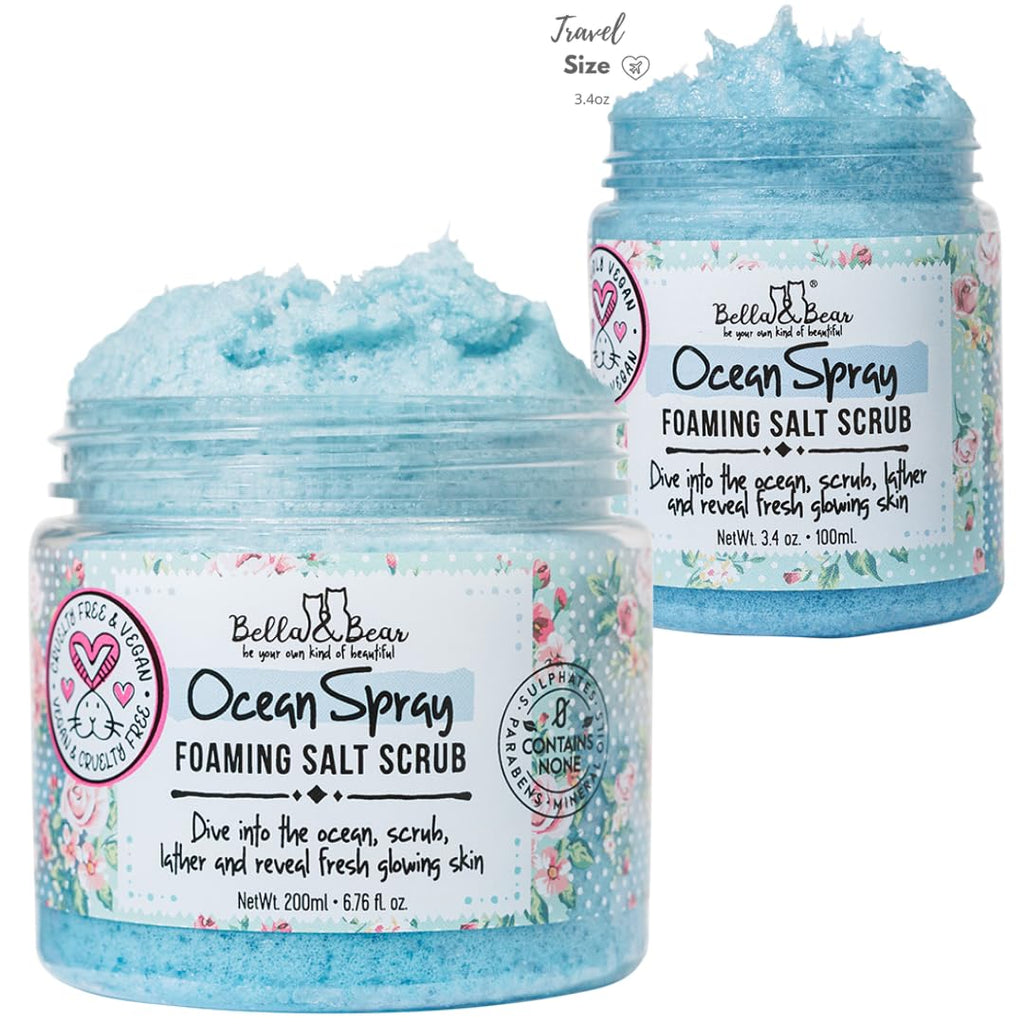 Bella & Bear Ocean Spray Scrub — Exfoliating, No Sulfates, No Parabens, Cruelty-Free, 6.7oz