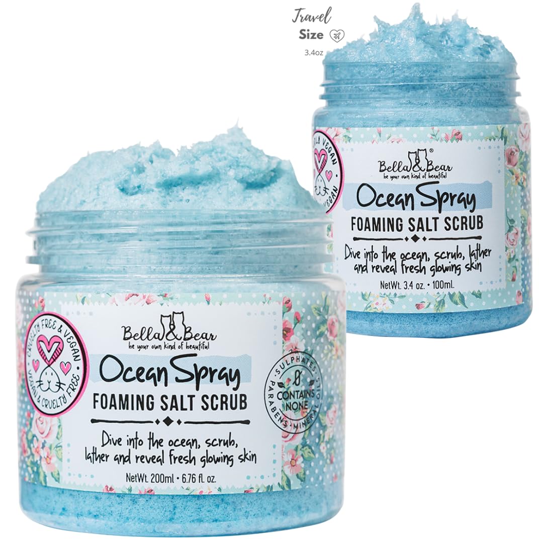 Bella & Bear Ocean Spray Scrub — Exfoliating, No Sulfates, No Parabens, Cruelty-Free, 6.7oz