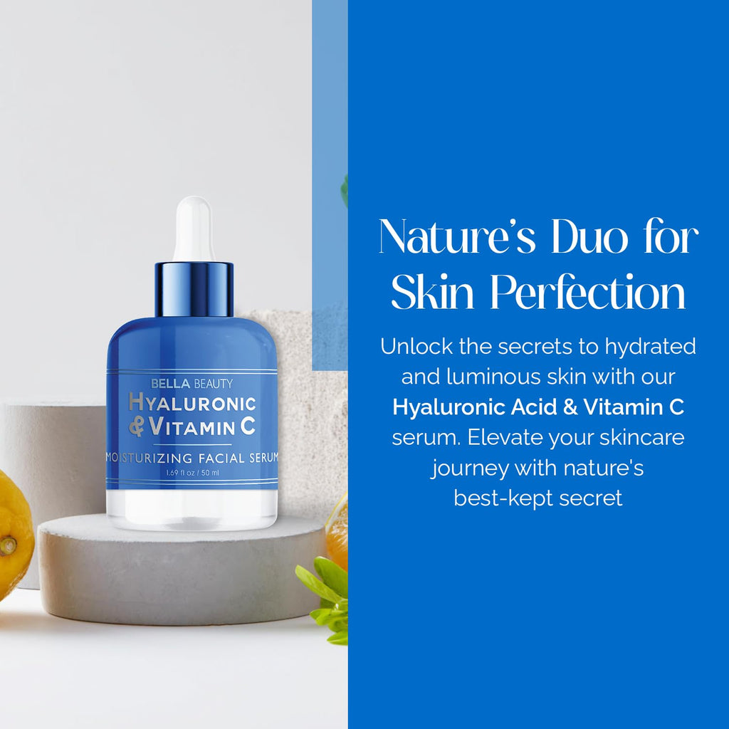Bella Beauty Hyaluronic Acid & Vitamin C Serum – Deep Hydration for All Skin Types