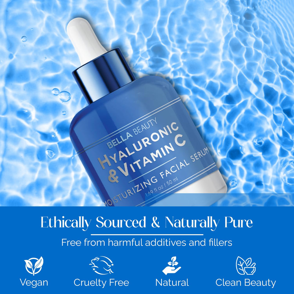 Bella Beauty Hyaluronic Acid & Vitamin C Serum – Deep Hydration for All Skin Types