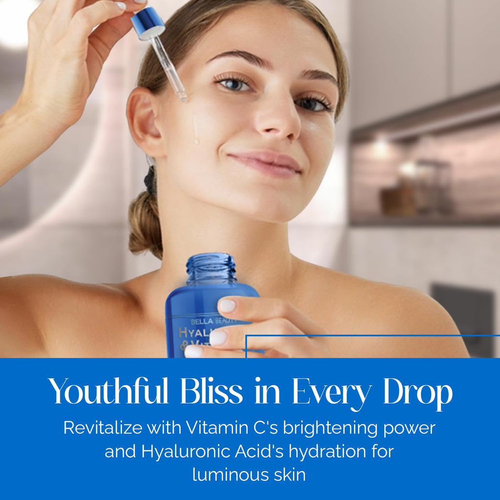 Bella Beauty Hyaluronic Acid & Vitamin C Serum – Deep Hydration for All Skin Types