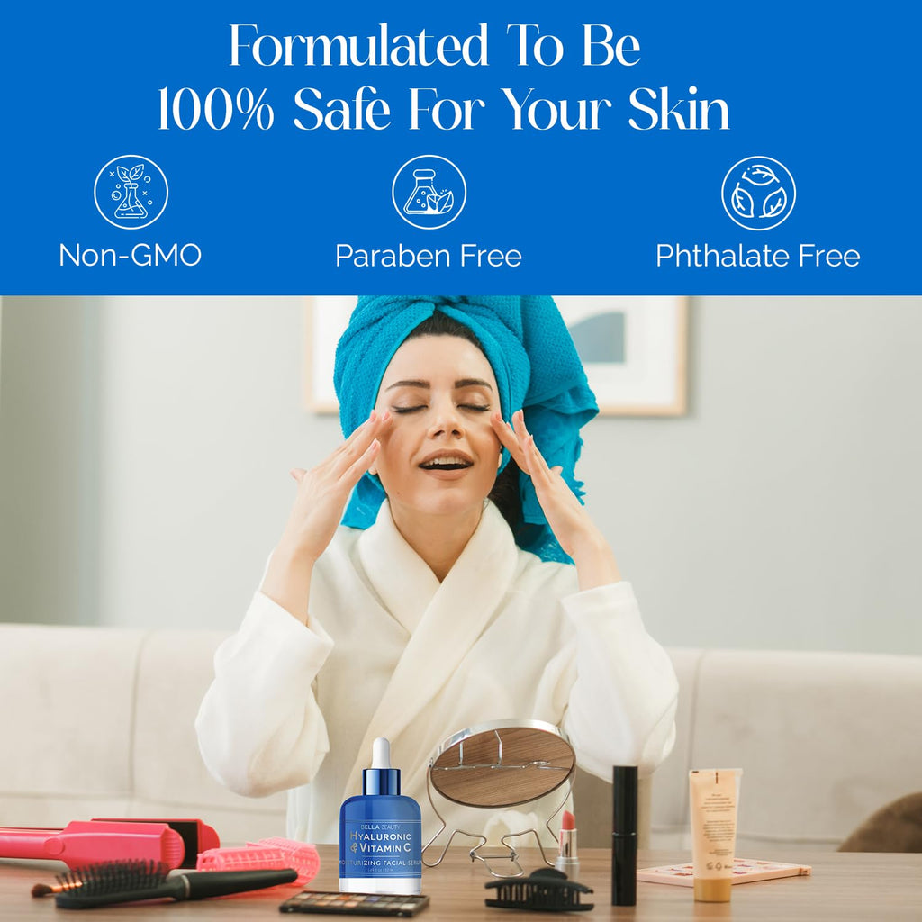 Bella Beauty Hyaluronic Acid & Vitamin C Serum – Deep Hydration for All Skin Types