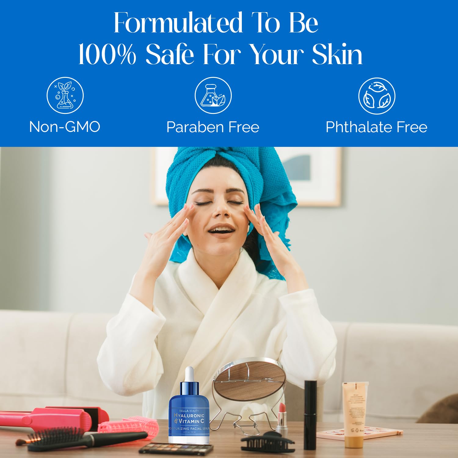 Bella Beauty Hyaluronic Acid & Vitamin C Serum – Deep Hydration for All Skin Types