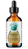 Bella Terra Oils Organic Vitamin E Oil 4 oz — D-Alpha Tocopherol Rich for Face & Body