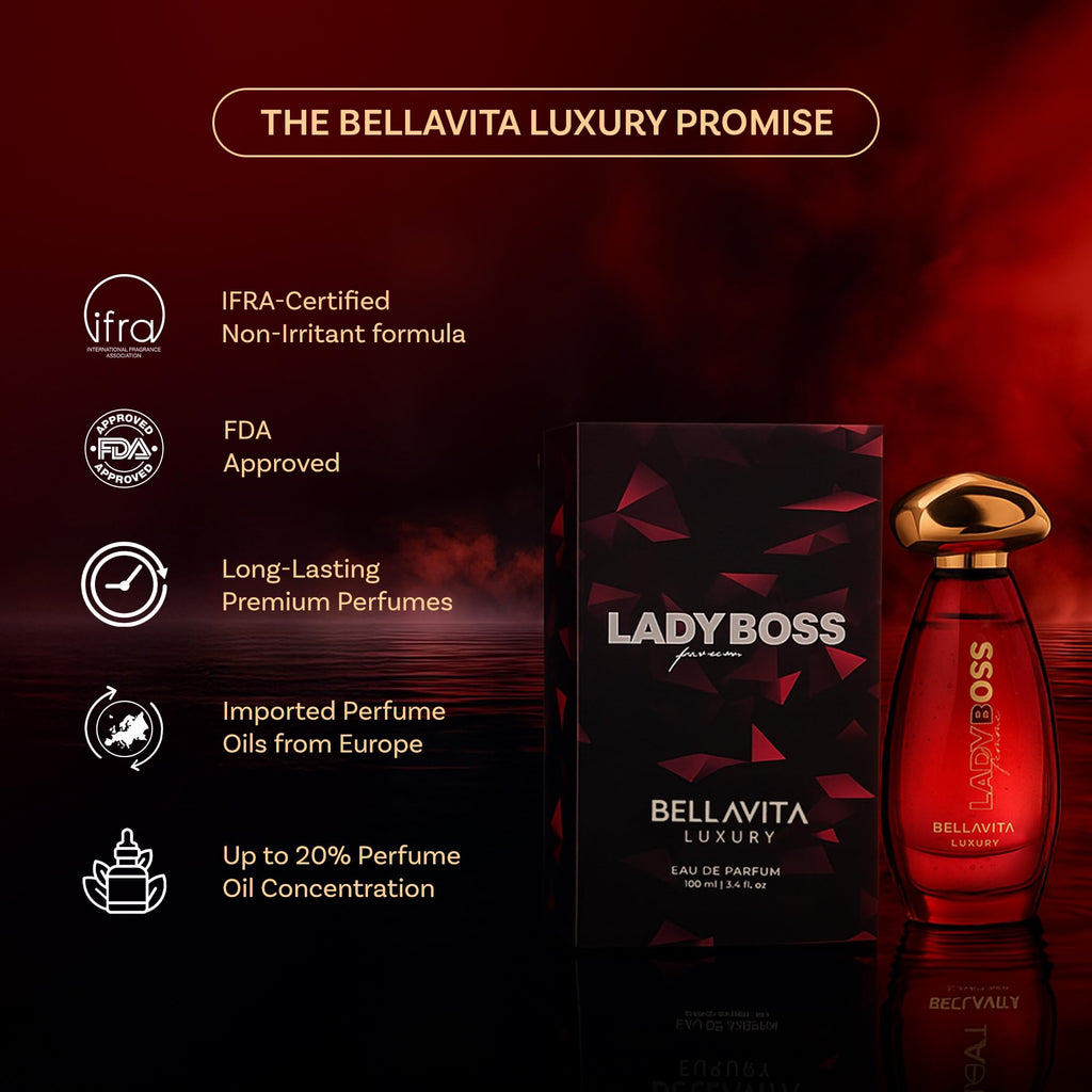 Bella Vita Luxury Lady Boss Femme EDP for Women – Fresh Amber & Floral, 100 ml