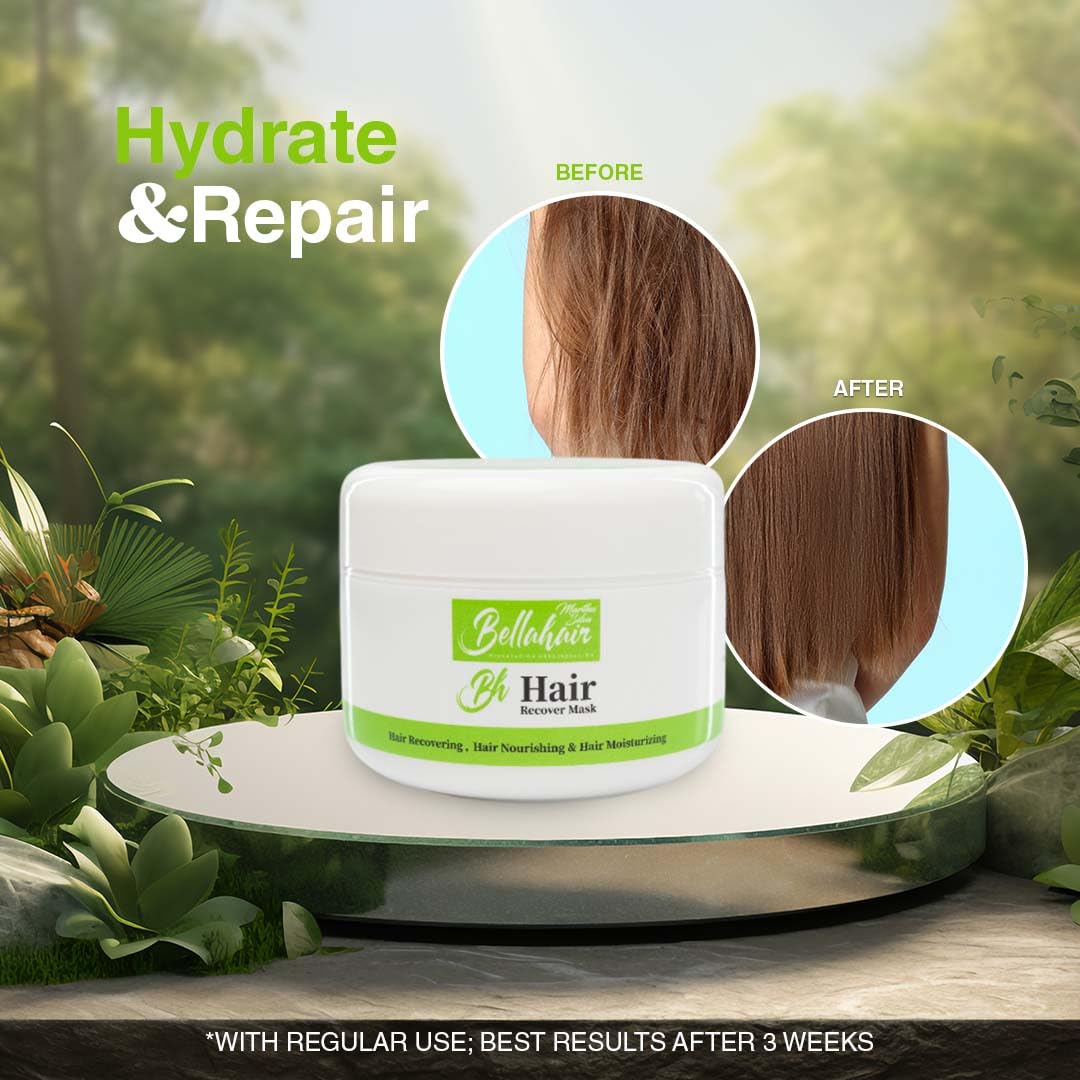 Bellahair Hydrating Hair Mask – Organic Intense Repair for Dry, Damaged Hair | All Hair Types